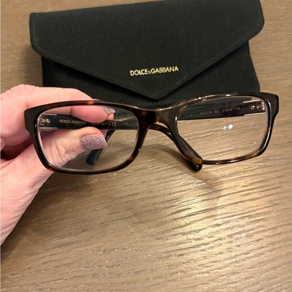 Dolce & Gabbana Accessories - Dolce & Gabbana Tortoiseshell Prescription Glasses Style # DG 3170 with Case